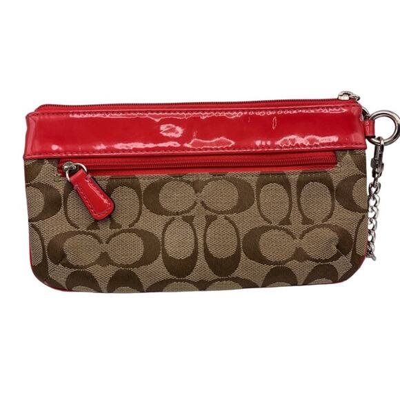 COACH Canvas Signature Wristlet with Card Slots - Picture 2 of 8